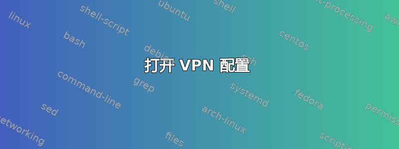 打开 VPN 配置