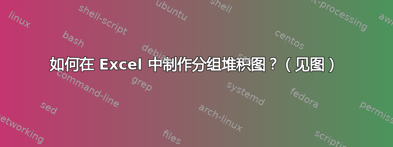 如何在 Excel 中制作分组堆积图？（见图）