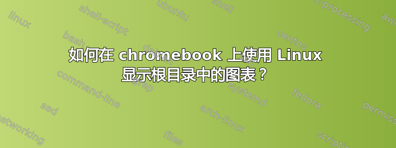 如何在 chromebook 上使用 Linux 显示根目录中的图表？