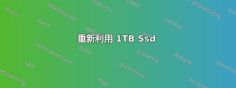 重新利用 1TB Ssd