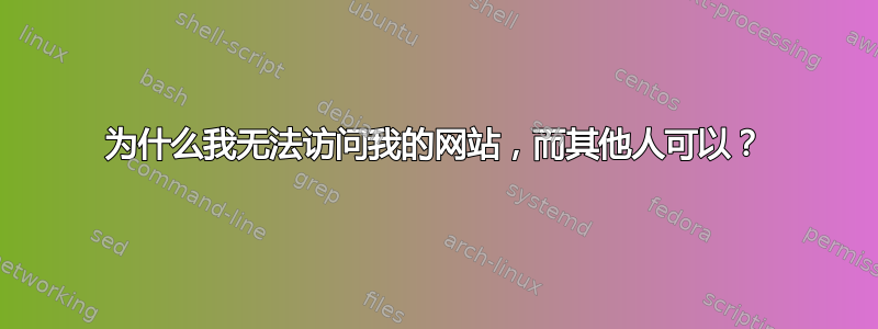 为什么我无法访问我的网站，而其他人可以？