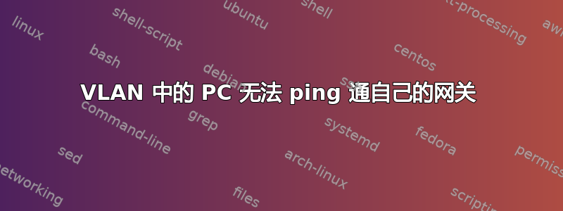 VLAN 中的 PC 无法 ping 通自己的网关