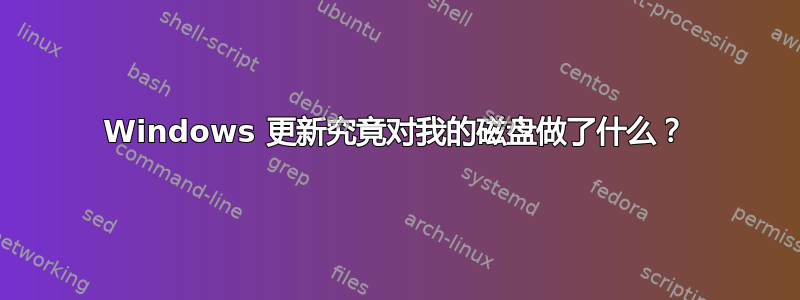 Windows 更新究竟对我的磁盘做了什么？