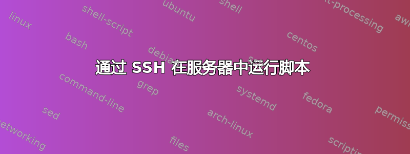 通过 SSH 在服务器中运行脚本