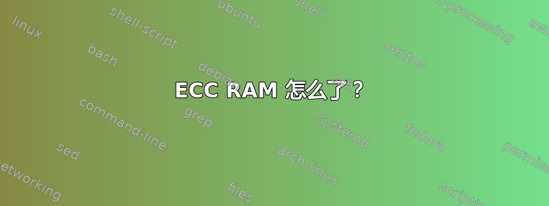 ECC RAM 怎么了？