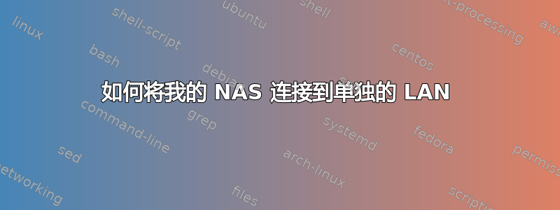 如何将我的 NAS 连接到单独的 LAN