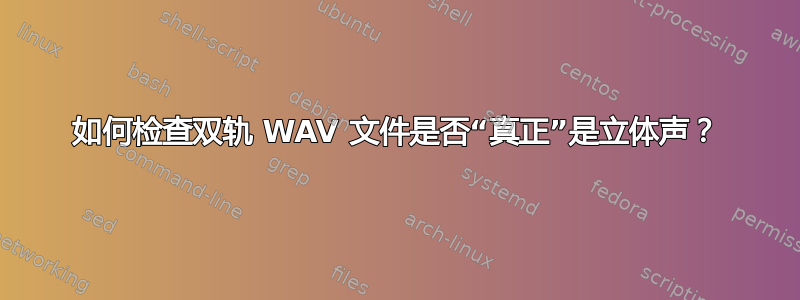 如何检查双轨 WAV 文件是否“真正”是立体声？