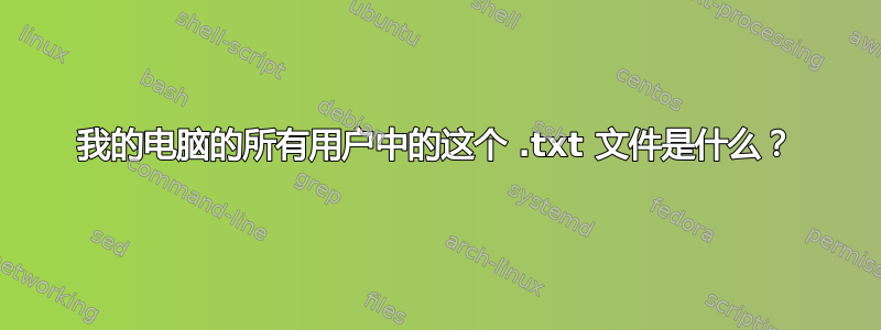 我的电脑的所有用户中的这个 .txt 文件是什么？