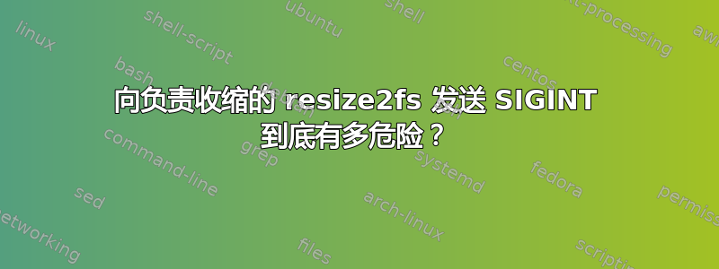 向负责收缩的 resize2fs 发送 SIGINT 到底有多危险？