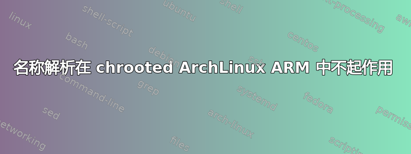 名称解析在 chrooted ArchLinux ARM 中不起作用