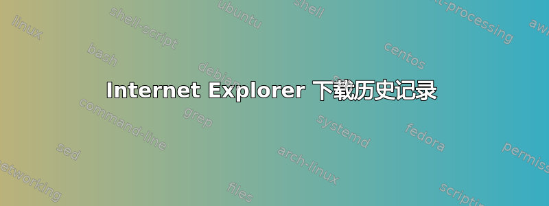 Internet Explorer 下载历史记录