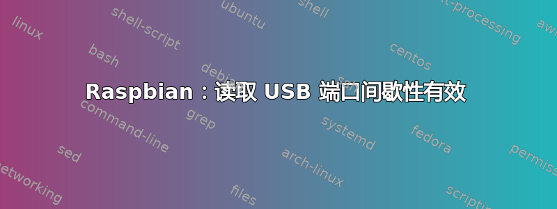 Raspbian：读取 USB 端口间歇性有效