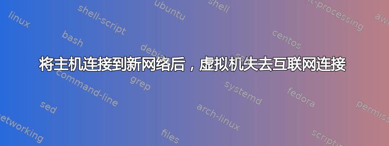 将主机连接到新网络后，虚拟机失去互联网连接