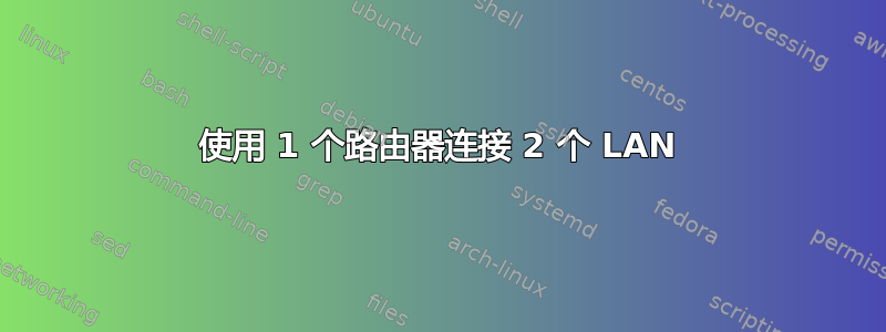 使用 1 个路由器连接 2 个 LAN