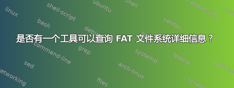 是否有一个工具可以查询 FAT 文件系统详细信息？