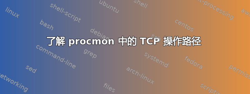 了解 procmon 中的 TCP 操作路径