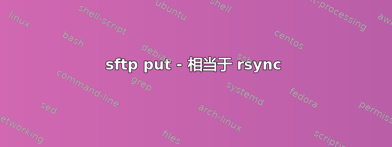 sftp put - 相当于 rsync