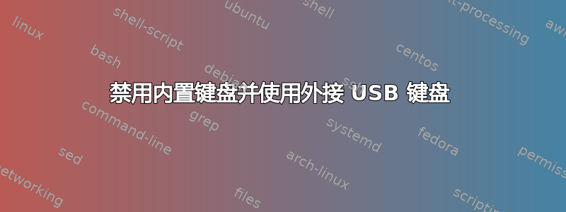 禁用内置键盘并使用外接 USB 键盘