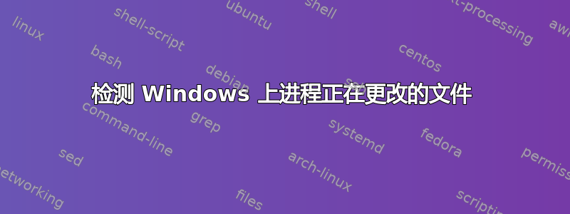 检测 Windows 上进程正在更改的文件