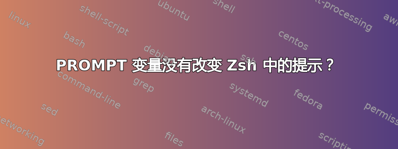 PROMPT 变量没有改变 Zsh 中的提示？