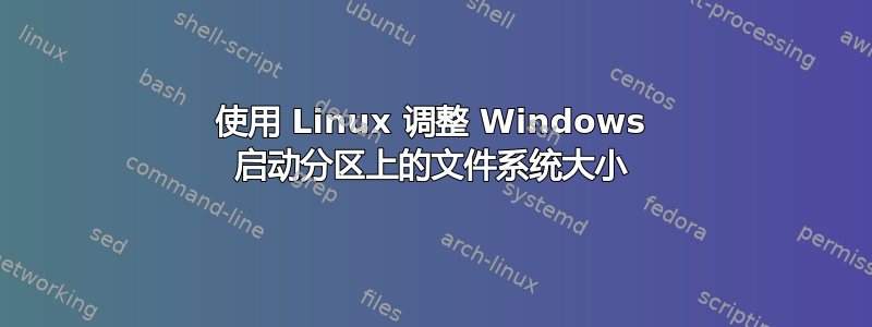 使用 Linux 调整 Windows 启动分区上的文件系统大小