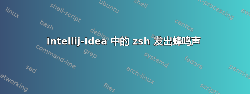 Intellij-Idea 中的 zsh 发出蜂鸣声