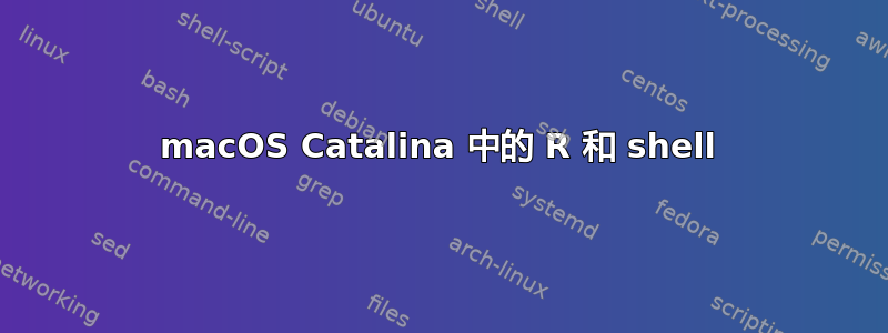 macOS Catalina 中的 R 和 shell