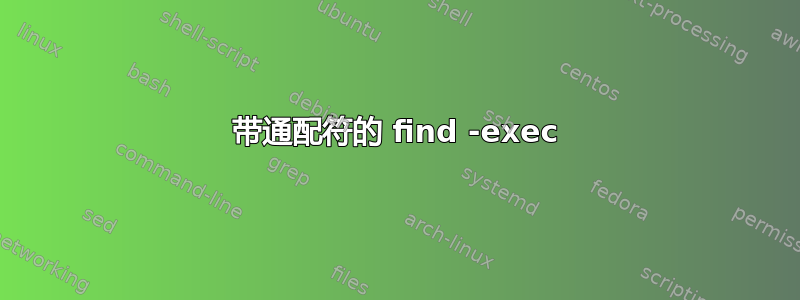 带通配符的 find -exec