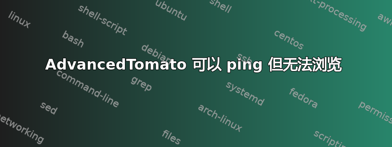 AdvancedTomato 可以 ping 但无法浏览