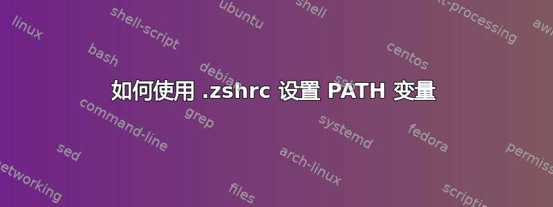 如何使用 .zshrc 设置 PATH 变量