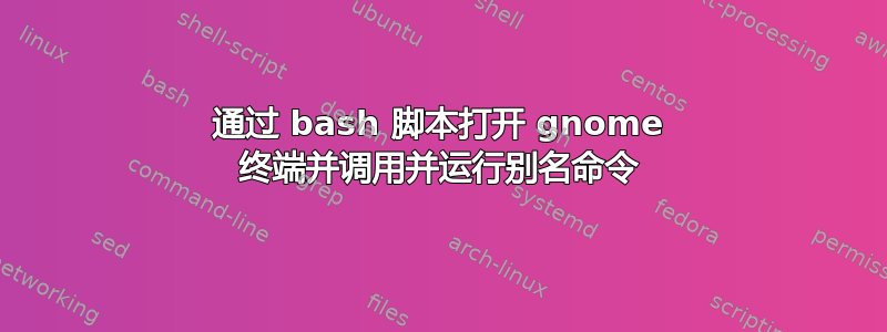 通过 bash 脚本打开 gnome 终端并调用并运行别名命令