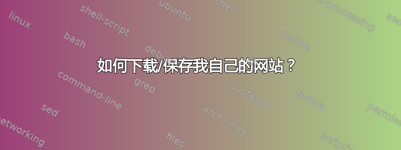 如何下载/保存我自己的网站？