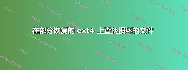 在部分恢复的 ext4 上查找损坏的文件