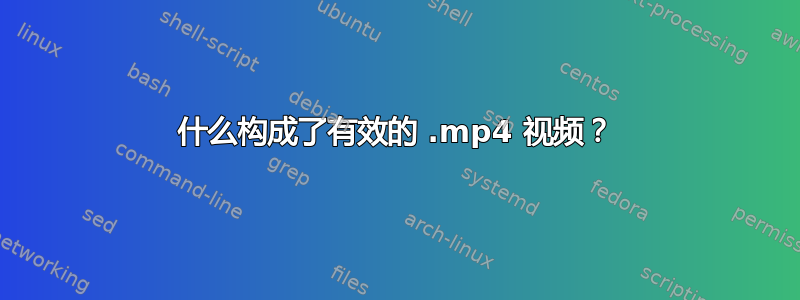 什么构成了有效的 .mp4 视频？