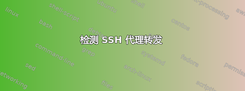 检测 SSH 代理转发