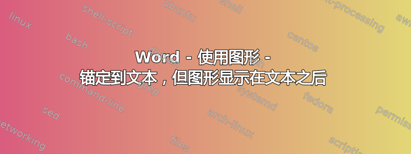 Word - 使用图形 - 锚定到文本，但图形显示在文本之后