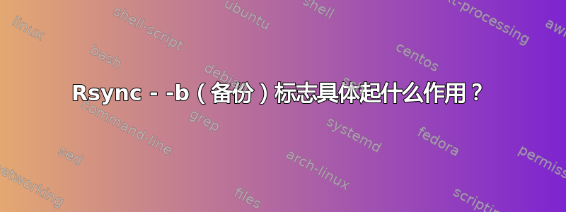 Rsync - -b（备份）标志具体起什么作用？