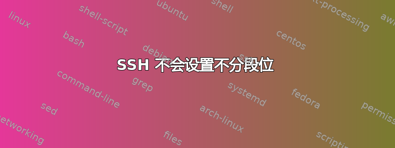 SSH 不会设置不分段位