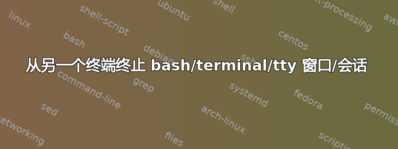 从另一个终端终止 bash/terminal/tty 窗口/会话