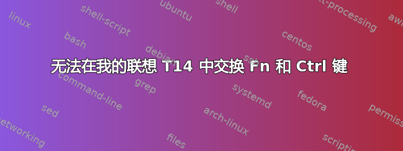 无法在我的联想 T14 中交换 Fn 和 Ctrl 键