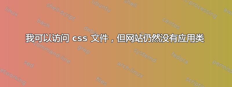 我可以访问 css 文件，但网站仍然没有应用类