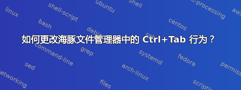 如何更改海豚文件管理器中的 Ctrl+Tab 行为？