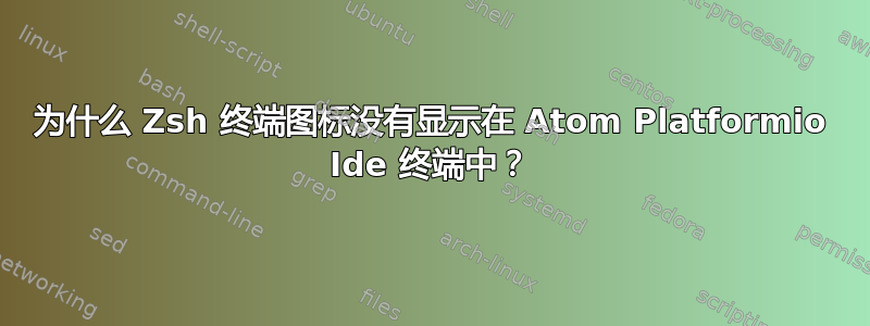 为什么 Zsh 终端图标没有显示在 Atom Platformio Ide 终端中？