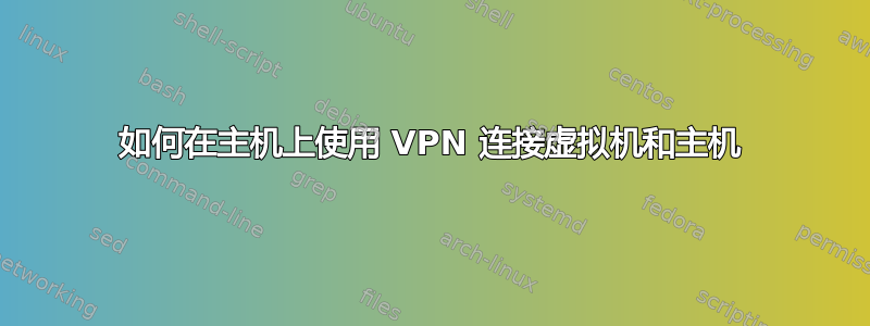 如何在主机上使用 VPN 连接虚拟机和主机