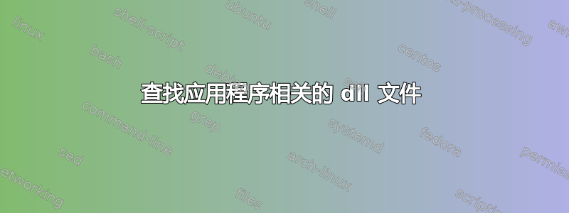 查找应用程序相关的 dll 文件