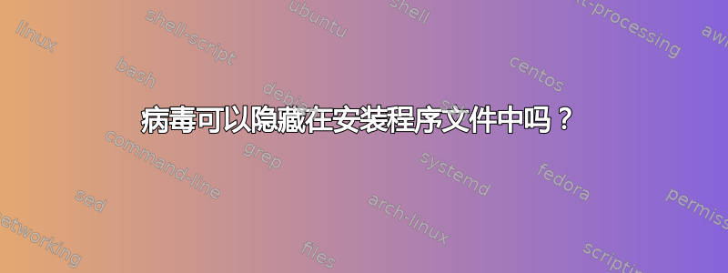 病毒可以隐藏在安装程序文件中吗？