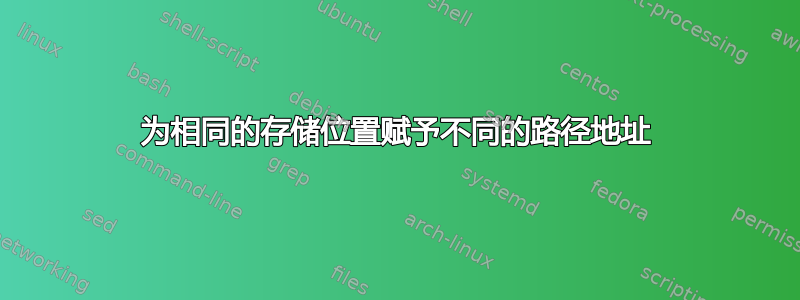 为相同的存储位置赋予不同的路径地址