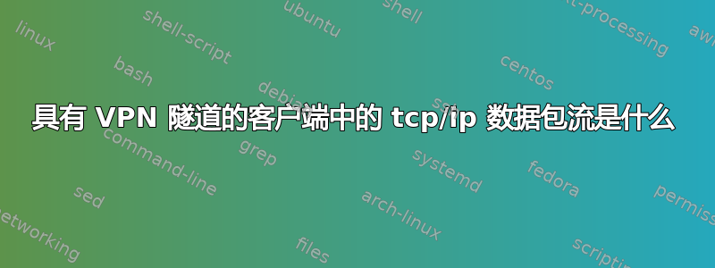 具有 VPN 隧道的客户端中的 tcp/ip 数据包流是什么