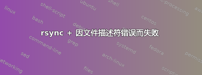 rsync + 因文件描述符错误而失败