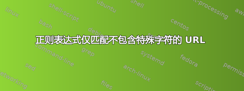 正则表达式仅匹配不包含特殊字符的 URL